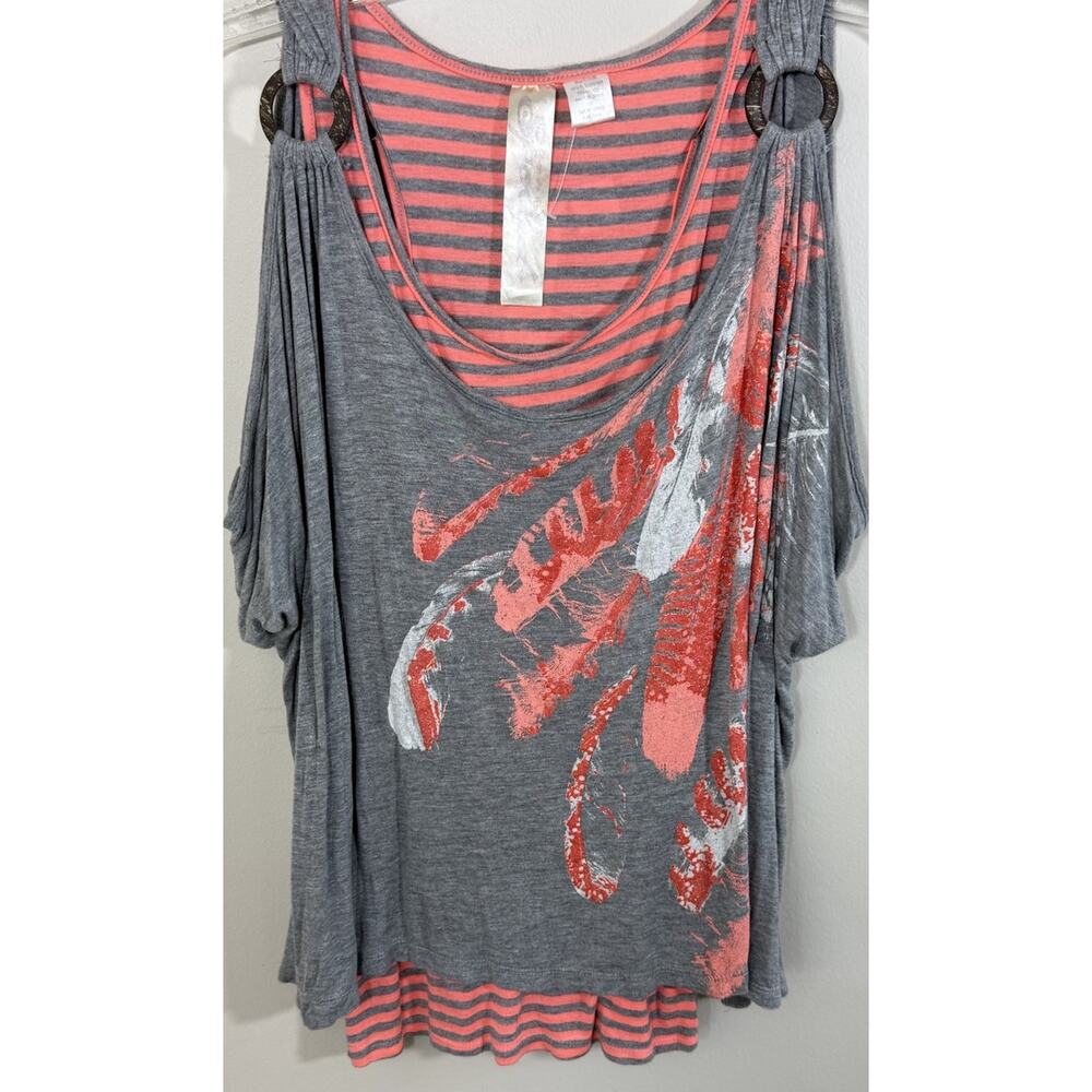 Layered Fairy Grunge Cold Shoulder Top Hippie Boho Festival Y2K 1X 80’s Style